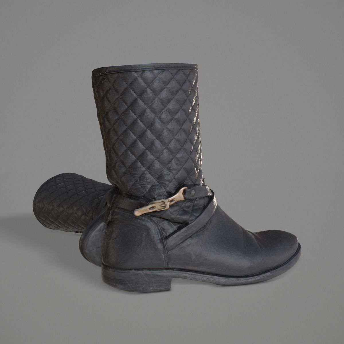 Leather Boots Woman Footwear Low-poly 3D model