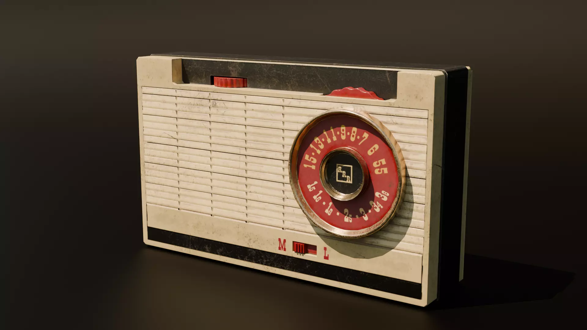 Gauja Retro Radio Receiver Low-poly 3D model