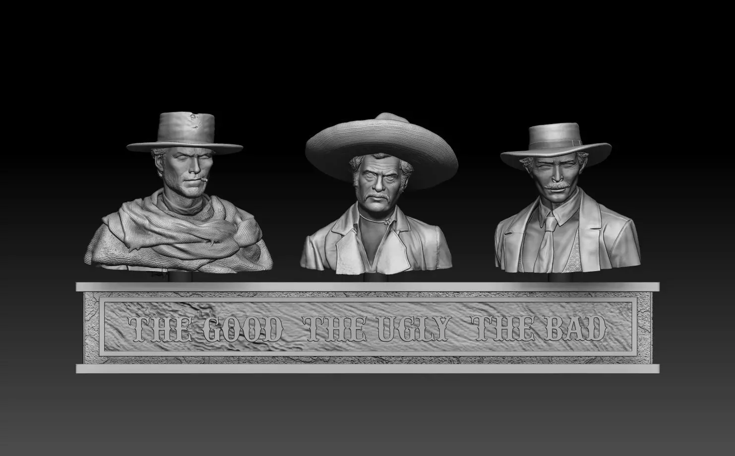 THE GOOD THE UGLY THE BAD - DOLAR TRILOGY 3D print model