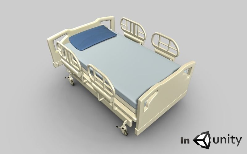 Animated Hospital Bed 3dsmax Low-poly 3D model_2