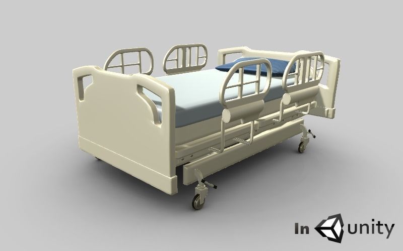 Animated Hospital Bed 3dsmax Low-poly 3D model_8