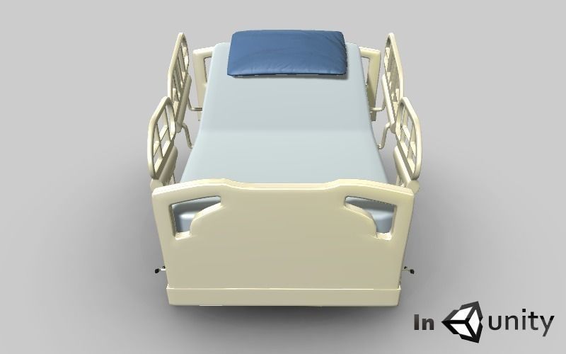 Animated Hospital Bed 3dsmax Low-poly 3D model_6