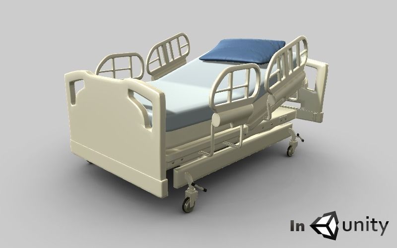 Animated Hospital Bed 3dsmax Low-poly 3D model_7