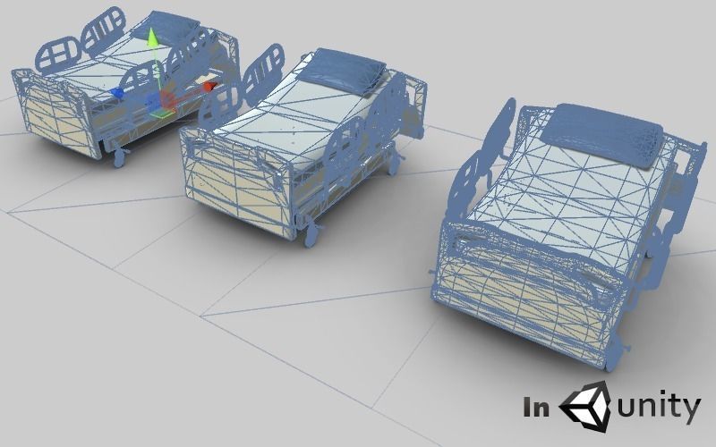 Animated Hospital Bed 3dsmax Low-poly 3D model_11