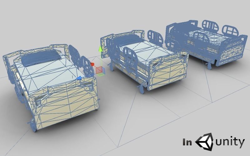 Animated Hospital Bed 3dsmax Low-poly 3D model_9