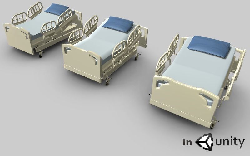 Animated Hospital Bed 3dsmax Low-poly 3D model_12