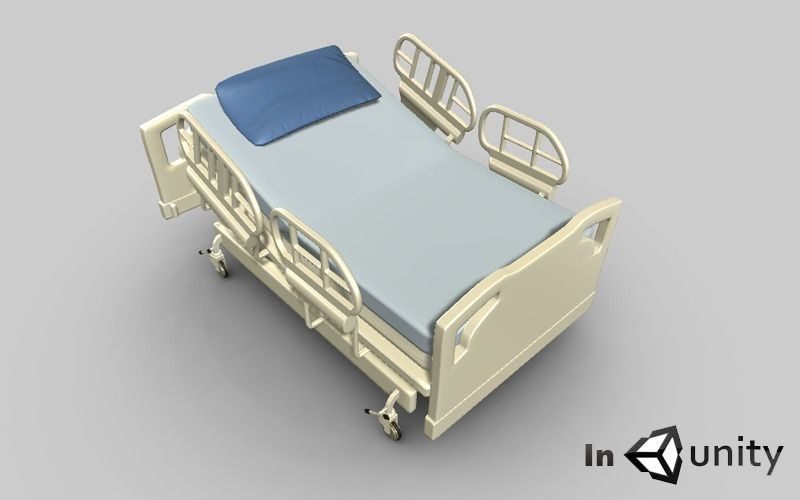 Animated Hospital Bed 3dsmax Low-poly 3D model_4