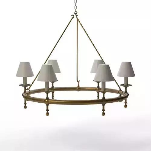 CLASSIC RING CHANDELIER HAND RUBBED ANTIQUE BRASS