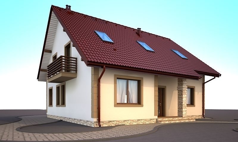 House home model 3d dom 2 Free 3D model_1