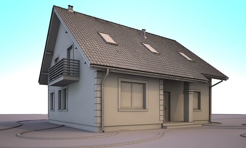 House home model 3d dom 2 Free 3D model_5