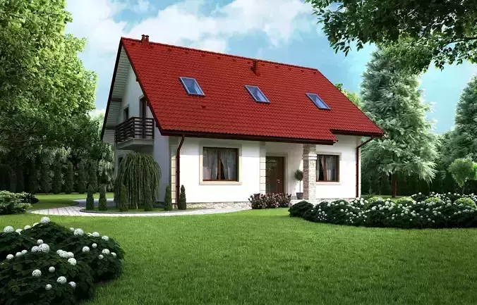 House home model 3d dom 2 Free 3D model