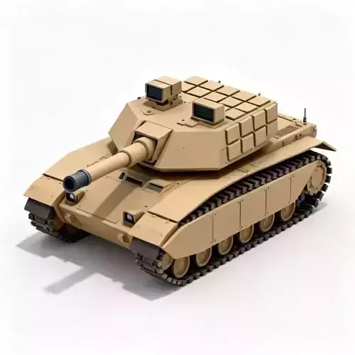 Modern Desert Main Battle Tank MBT 3D Model