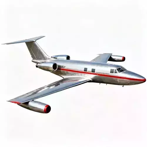 Retro 1960s Executive Jet 3D Model