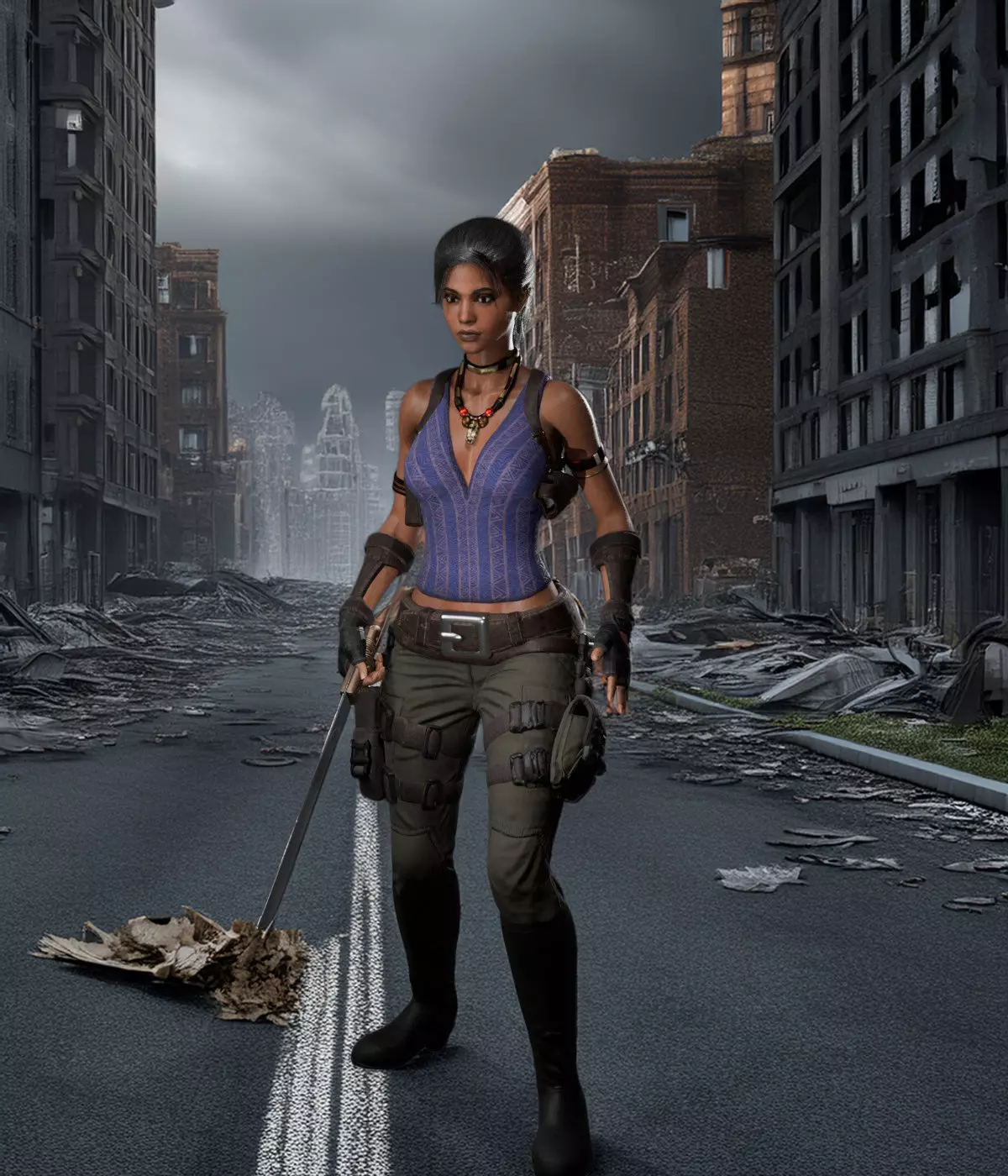 Post Apocalypse Fighter 3D print model