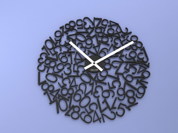 Umbra Big Time Clock 3D model_1