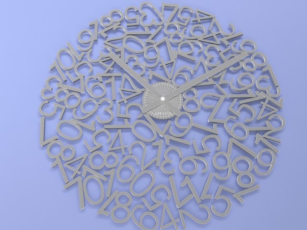 Umbra Big Time Clock 3D model_4