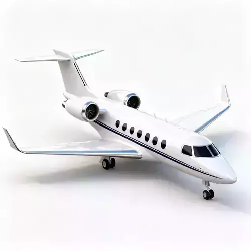 Modern Private Business Jet 3D Model