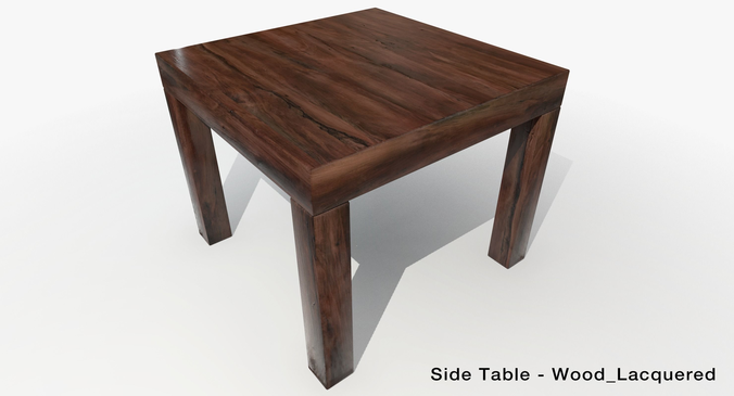 Side - Coffee Table - Including 4 x textures Free low-poly 3D model