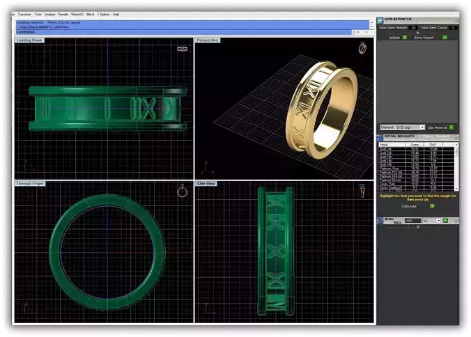 Band 3dm Render Details love ring gold with ruby stone 3D model 3D ...