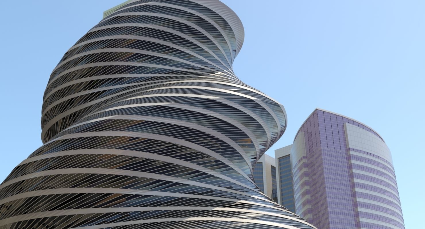 High Detailed Urban Skyscraper City Scape Building Blocks 3D model_4