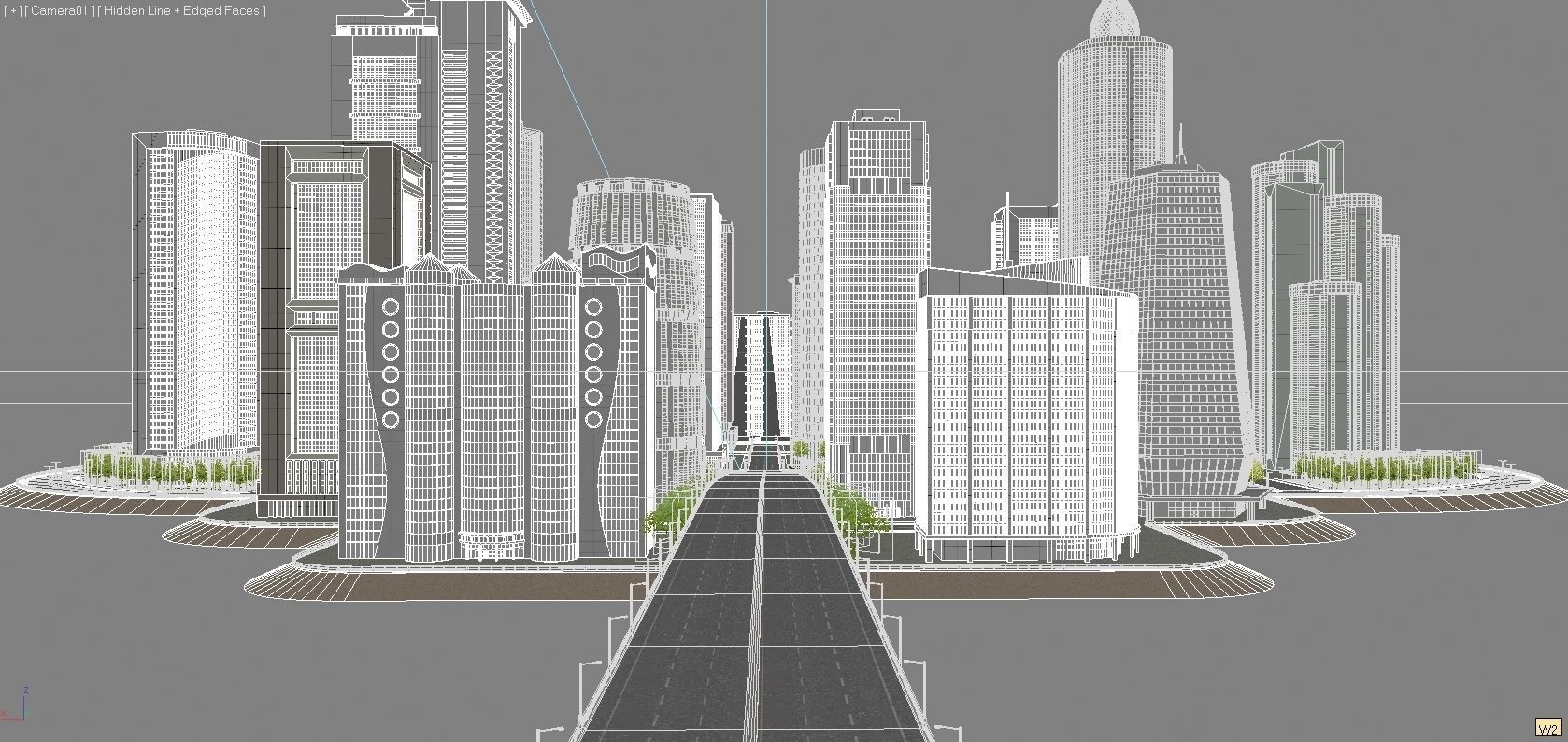 High Detailed Urban Skyscraper City Scape Building Blocks 3D model_50