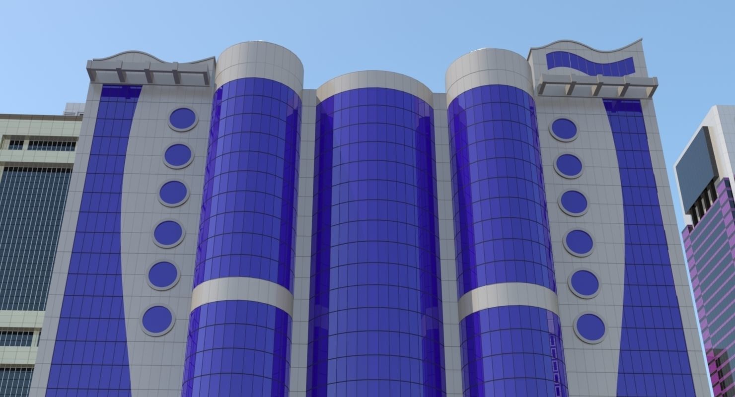 High Detailed Urban Skyscraper City Scape Building Blocks 3D model_10