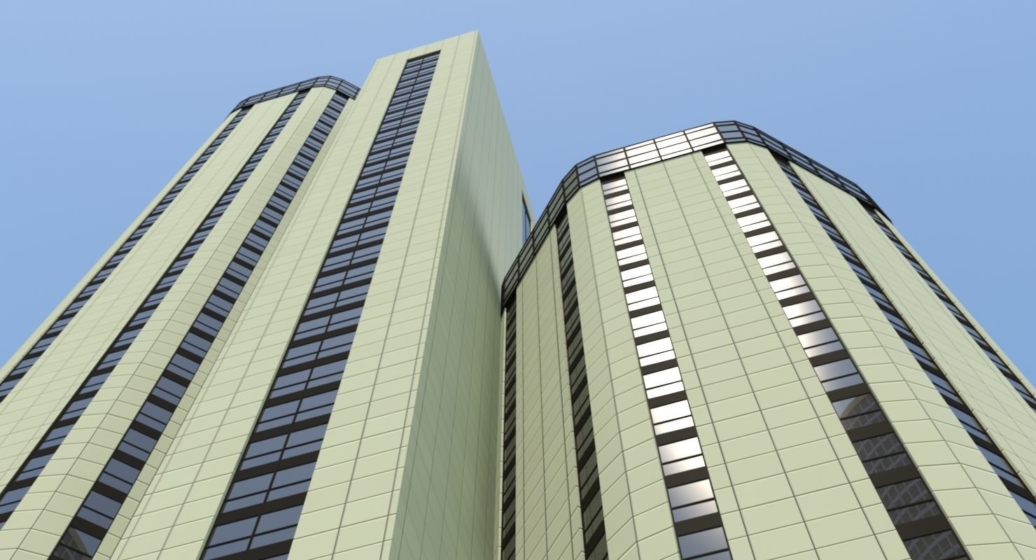 High Detailed Urban Skyscraper City Scape Building Blocks 3D model_29