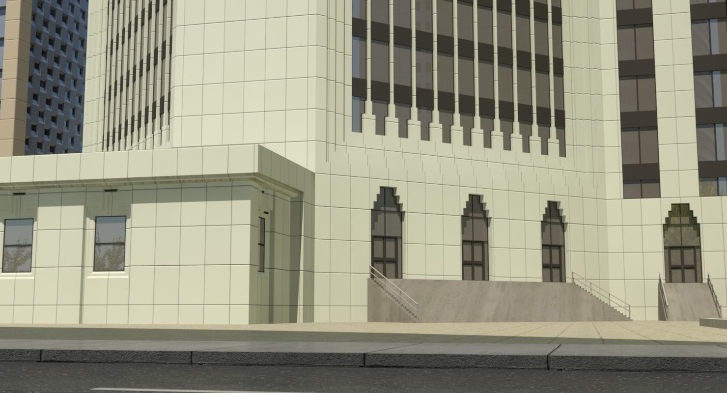 High Detailed Urban Skyscraper City Scape Building Blocks 3D model_24