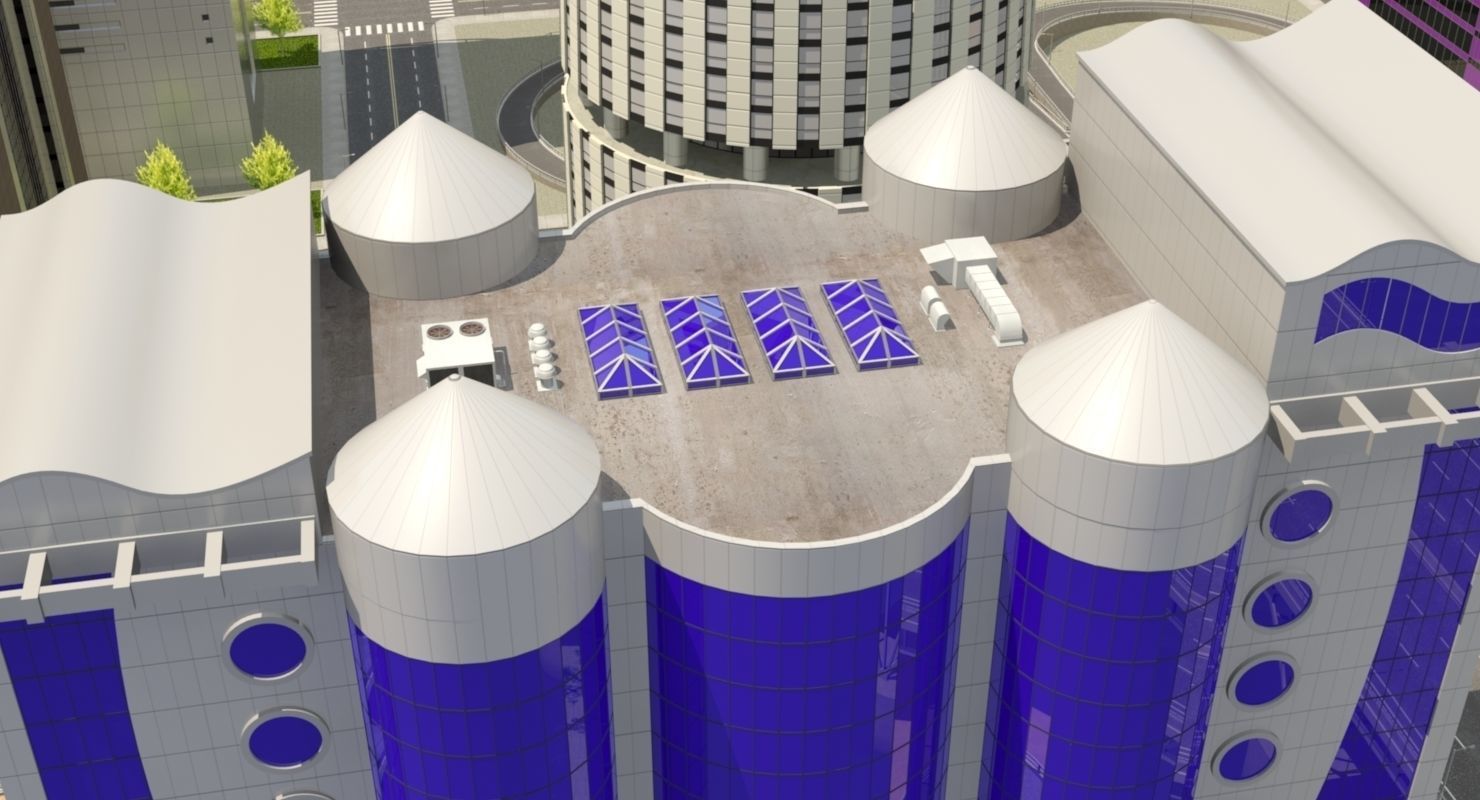 High Detailed Urban Skyscraper City Scape Building Blocks 3D model_44