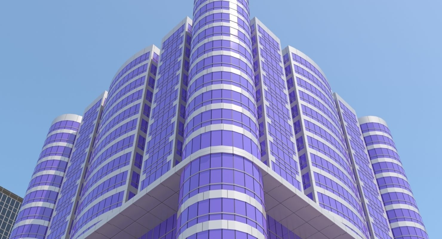 High Detailed Urban Skyscraper City Scape Building Blocks 3D model_34