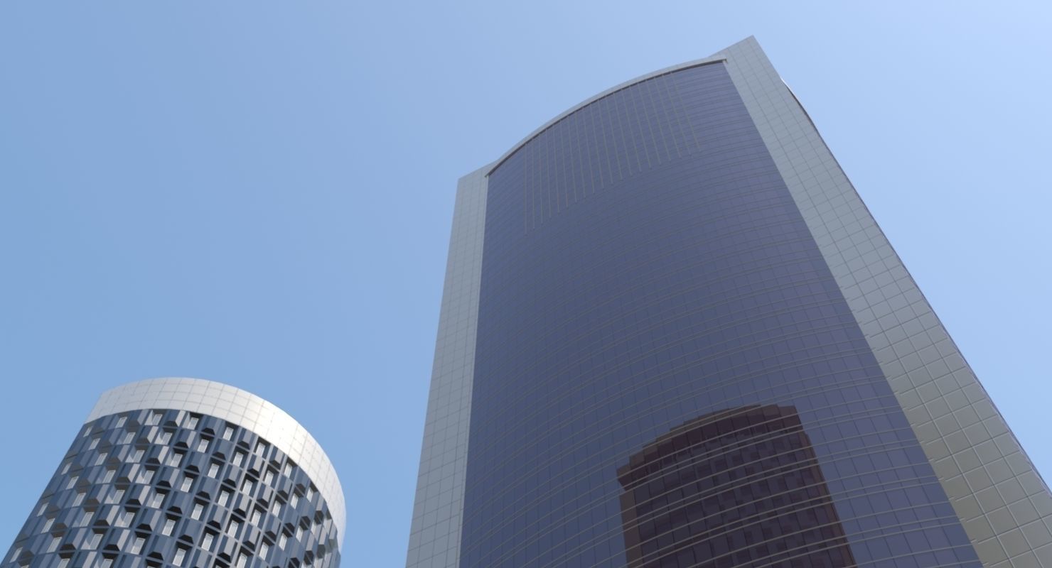 High Detailed Urban Skyscraper City Scape Building Blocks 3D model_11