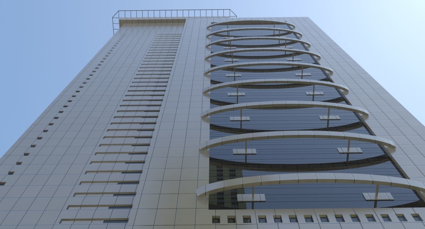 High Detailed Urban Skyscraper City Scape Building Blocks 3D model_21