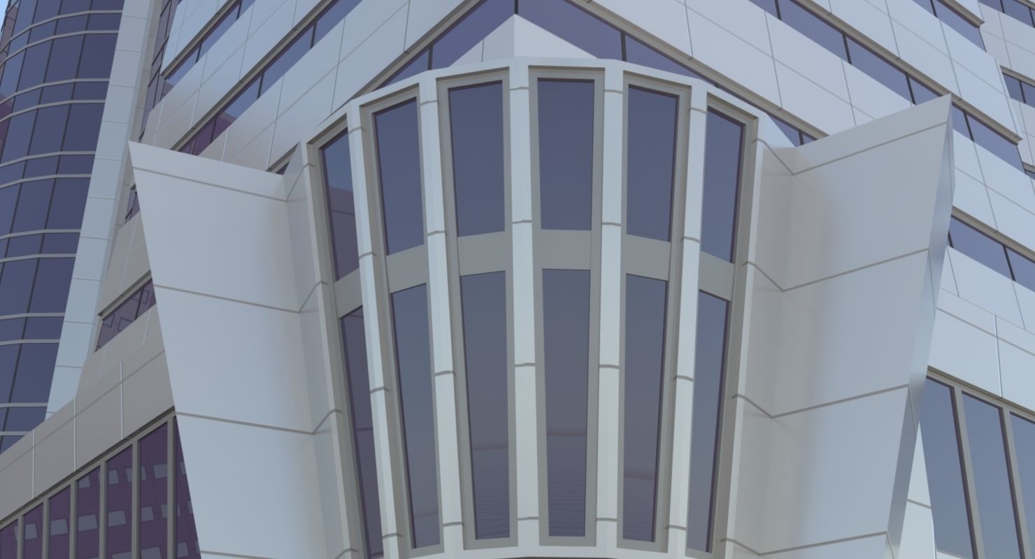 High Detailed Urban Skyscraper City Scape Building Blocks 3D model_18