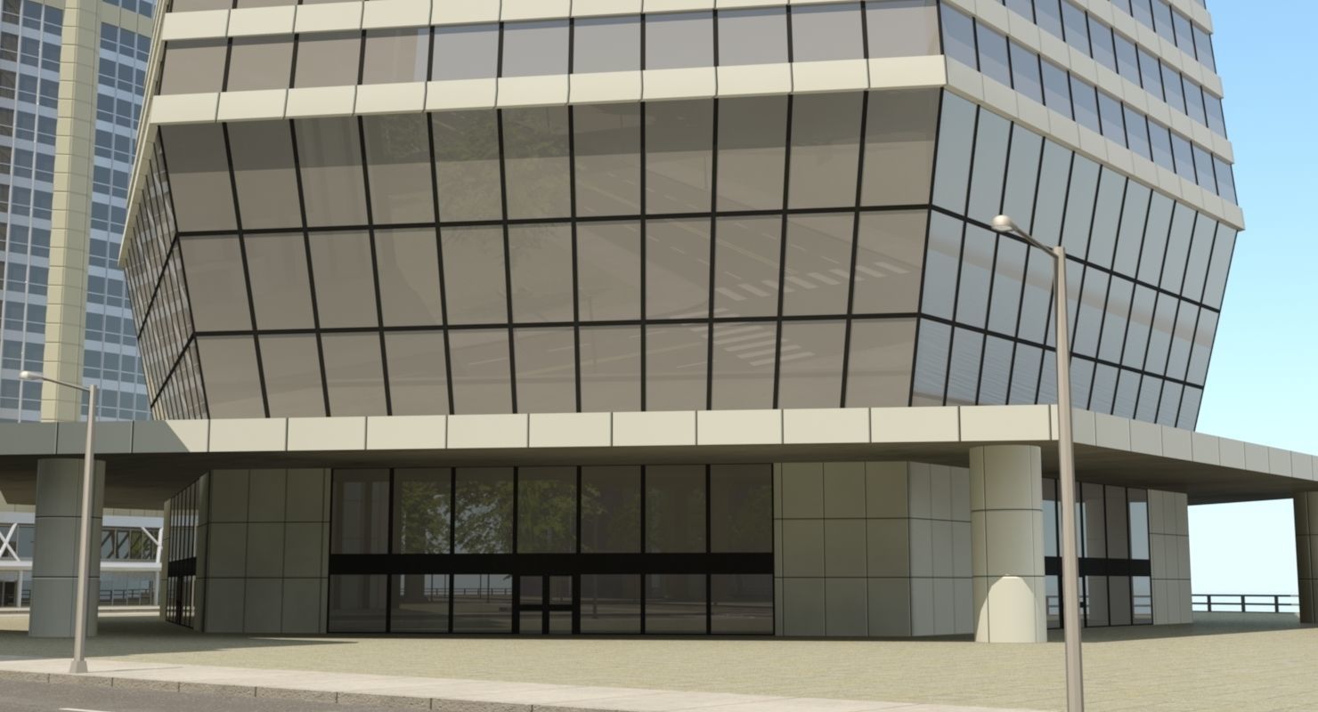 High Detailed Urban Skyscraper City Scape Building Blocks 3D model_41