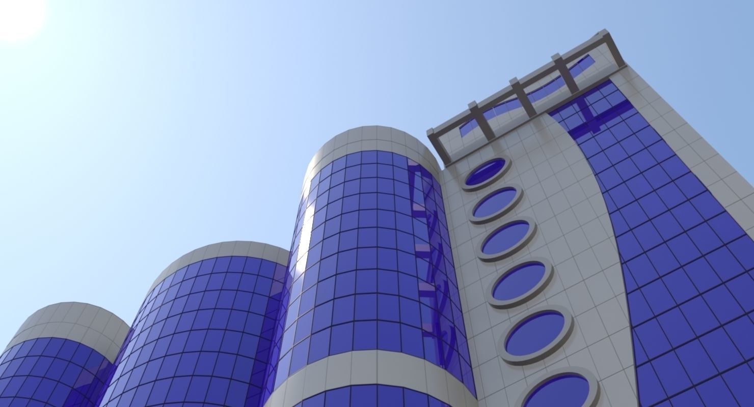 High Detailed Urban Skyscraper City Scape Building Blocks 3D model_9