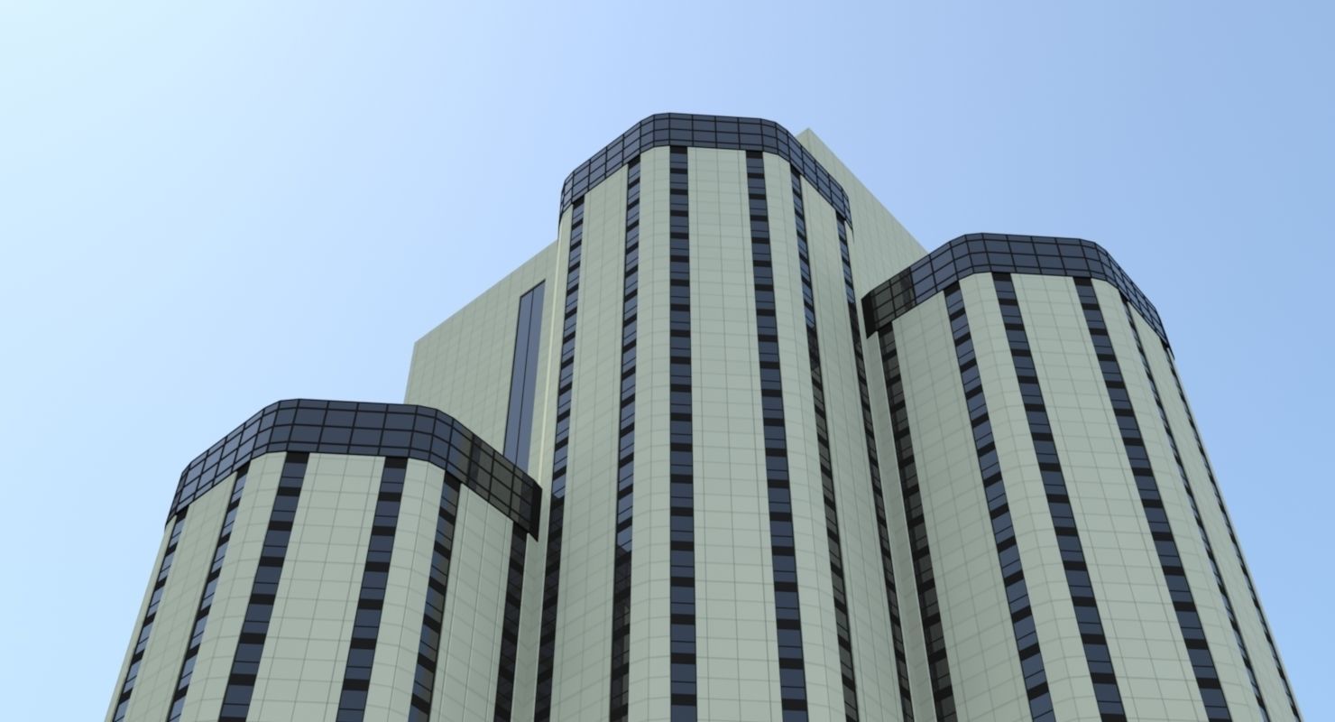 High Detailed Urban Skyscraper City Scape Building Blocks 3D model_36