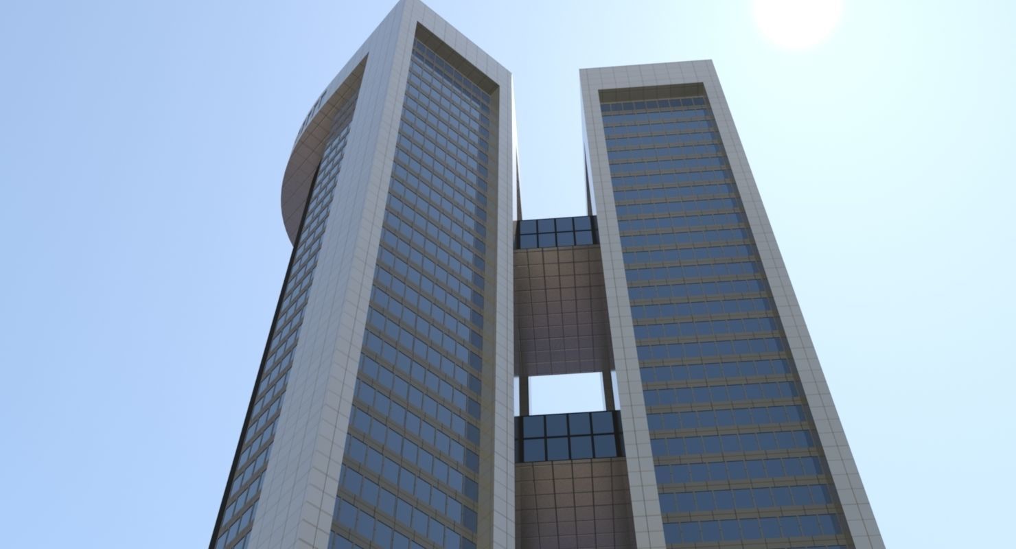 High Detailed Urban Skyscraper City Scape Building Blocks 3D model_35