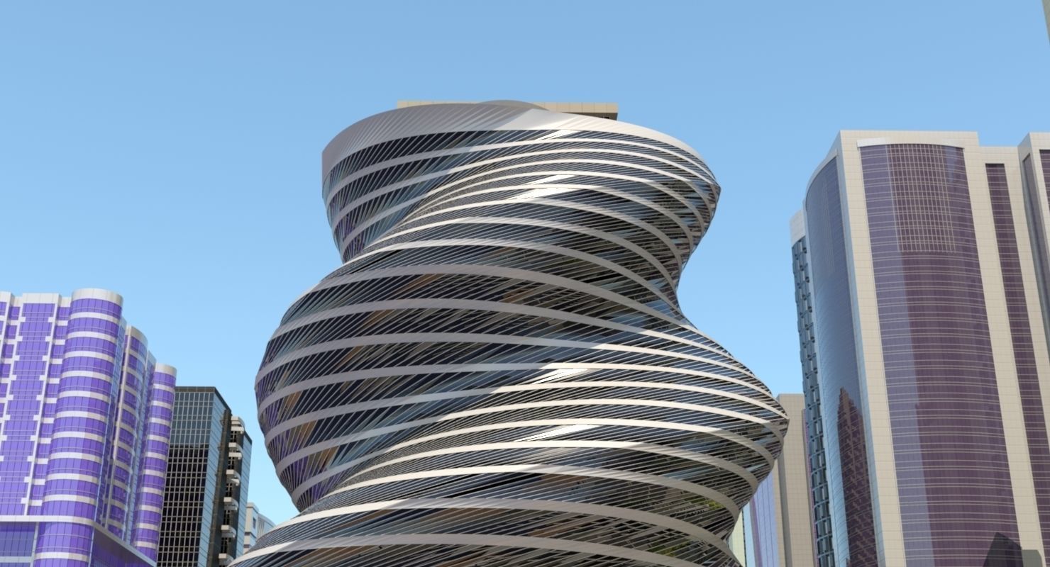 High Detailed Urban Skyscraper City Scape Building Blocks 3D model_33