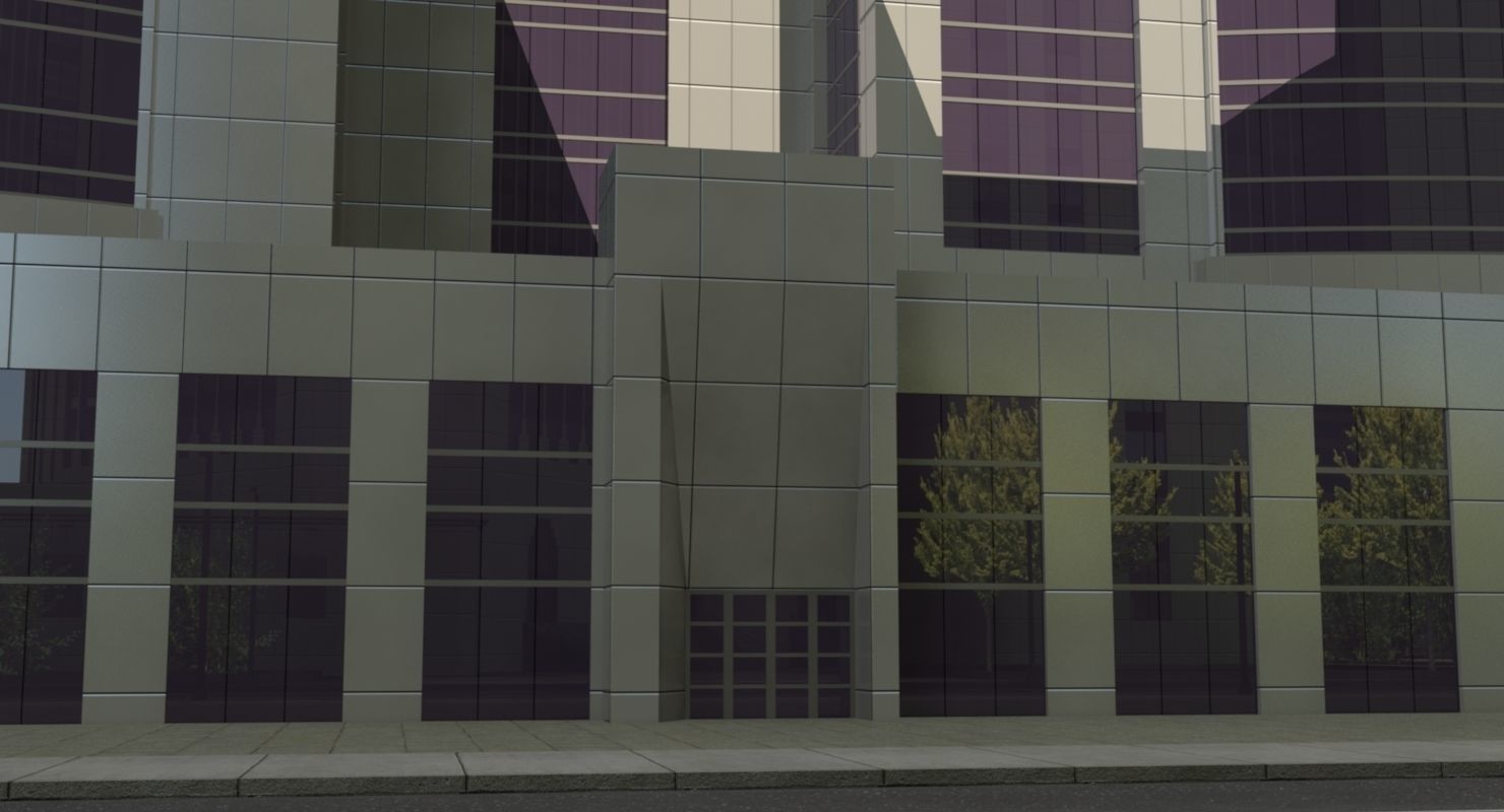 High Detailed Urban Skyscraper City Scape Building Blocks 3D model_19