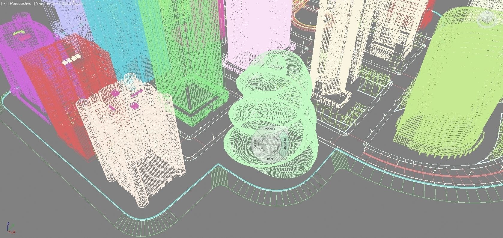 High Detailed Urban Skyscraper City Scape Building Blocks 3D model_47