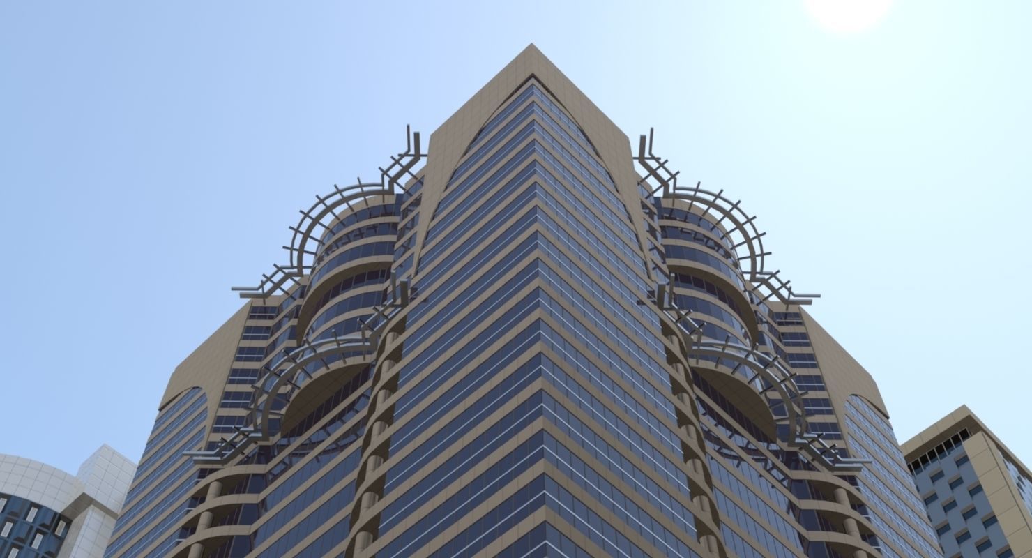 High Detailed Urban Skyscraper City Scape Building Blocks 3D model_13