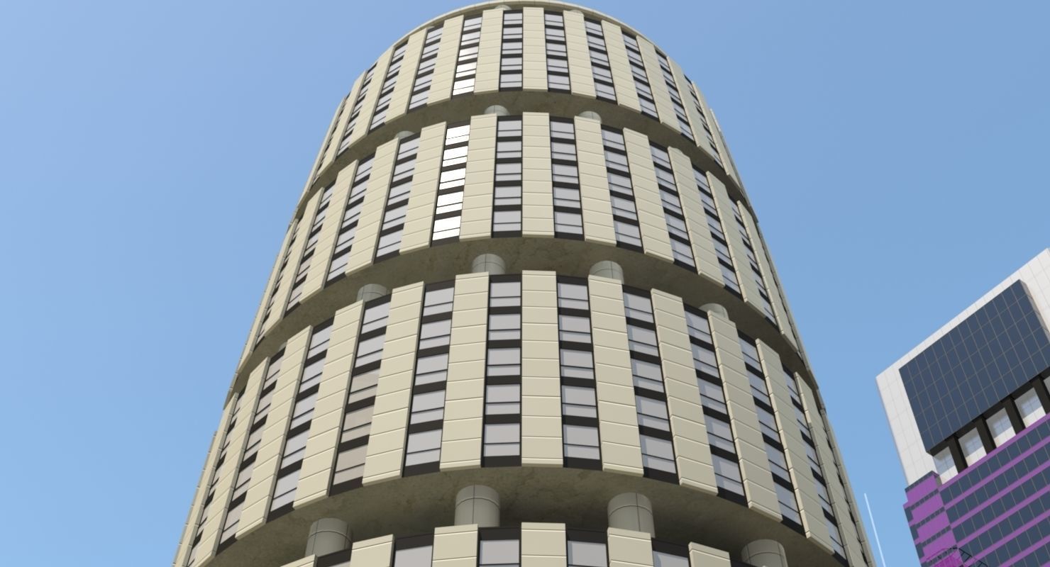 High Detailed Urban Skyscraper City Scape Building Blocks 3D model_25