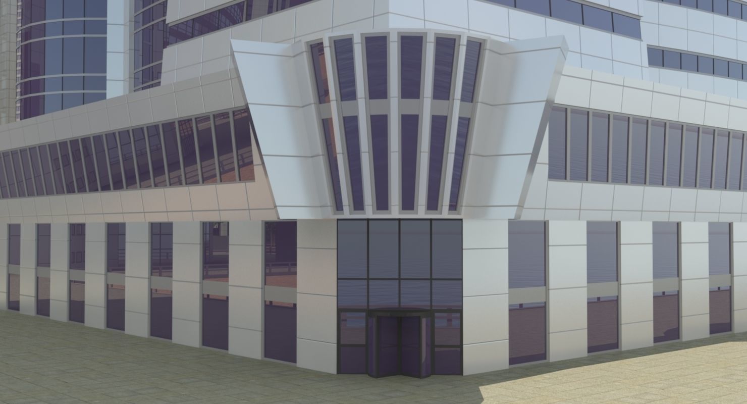 High Detailed Urban Skyscraper City Scape Building Blocks 3D model_26