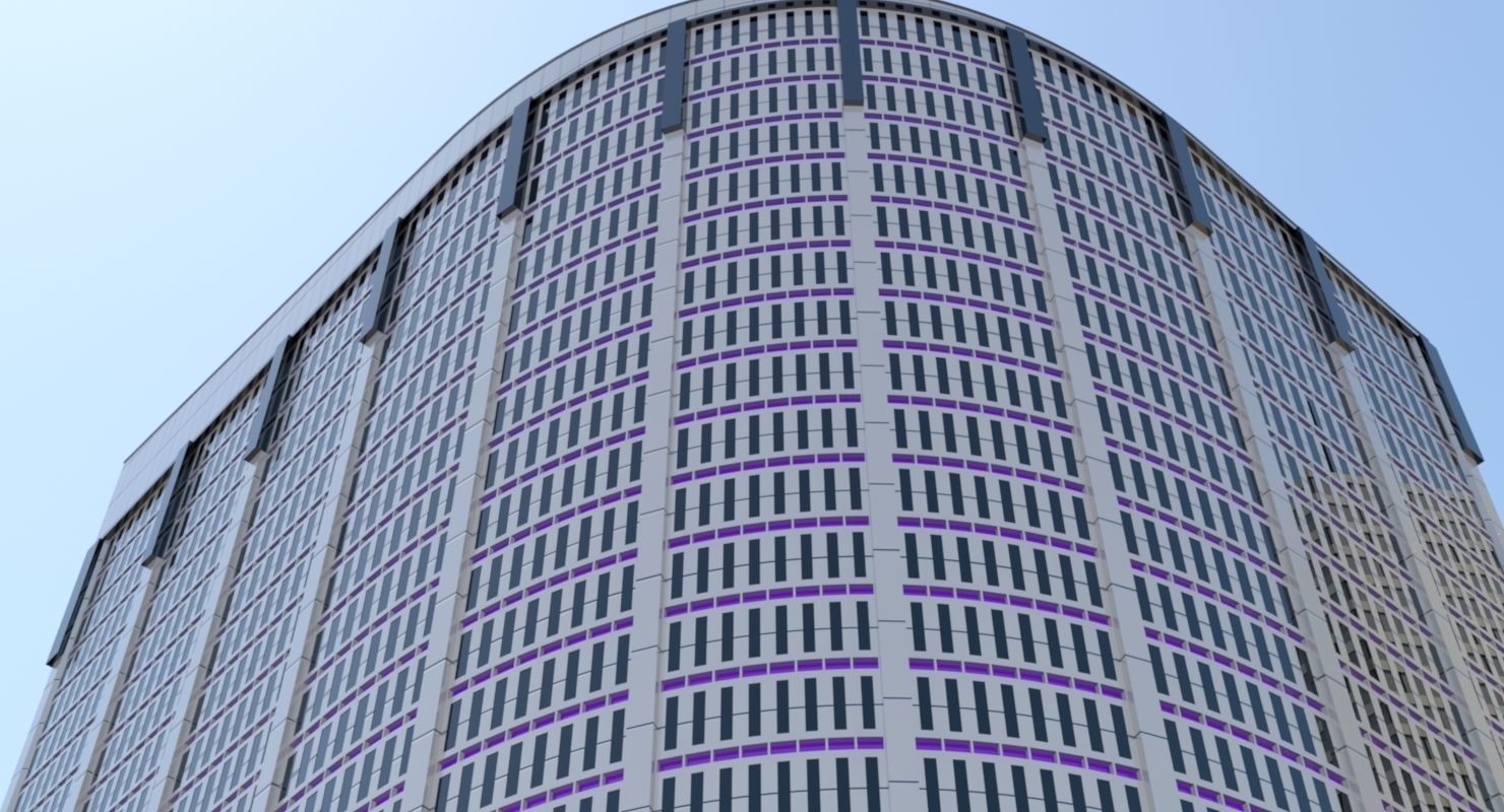 High Detailed Urban Skyscraper City Scape Building Blocks 3D model_45