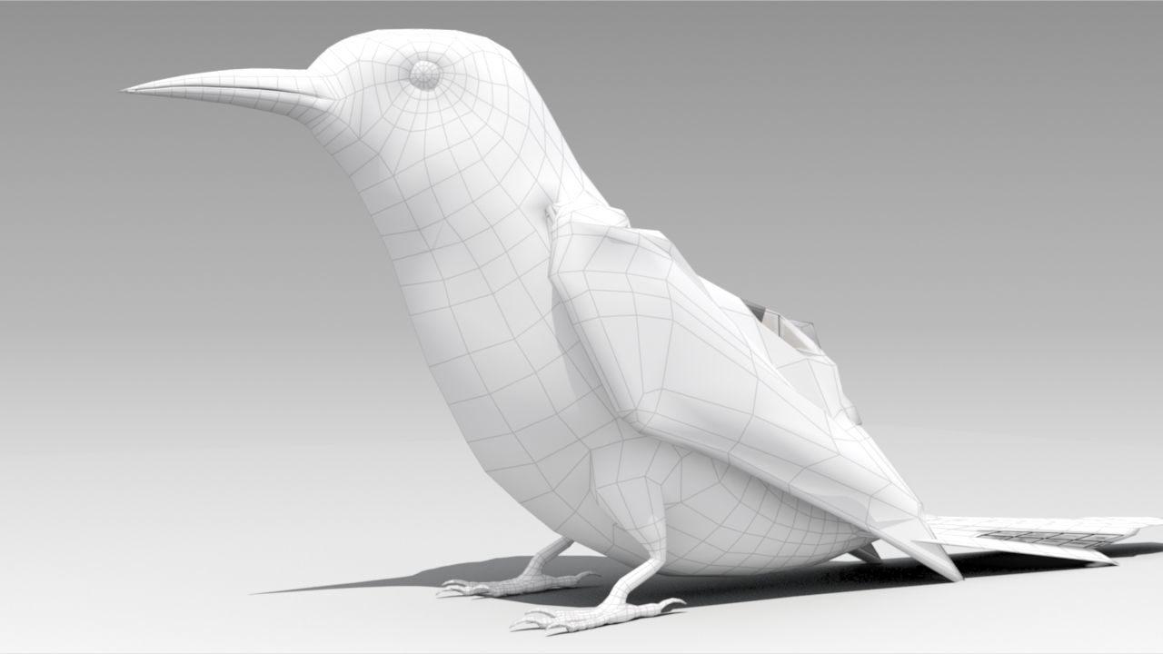 Bee-eater animated Low-poly 3D model_6