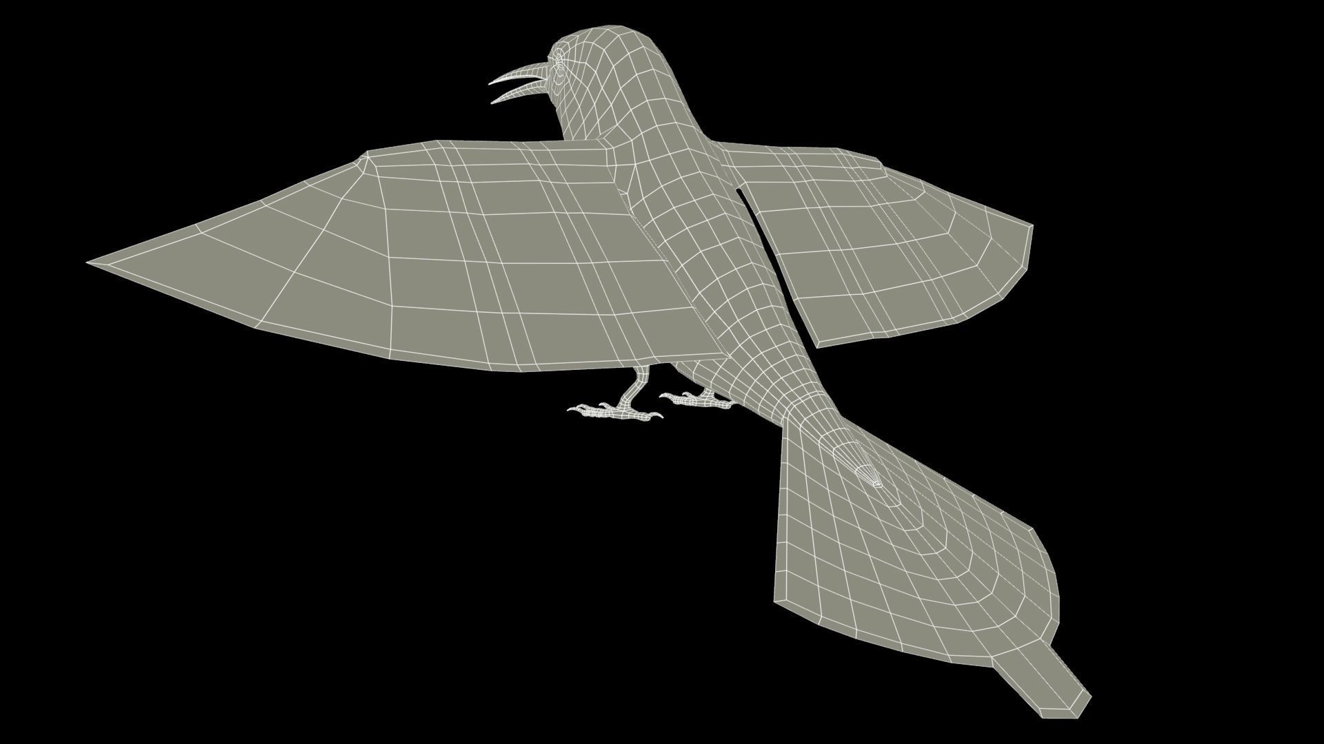 Bee-eater animated Low-poly 3D model_5