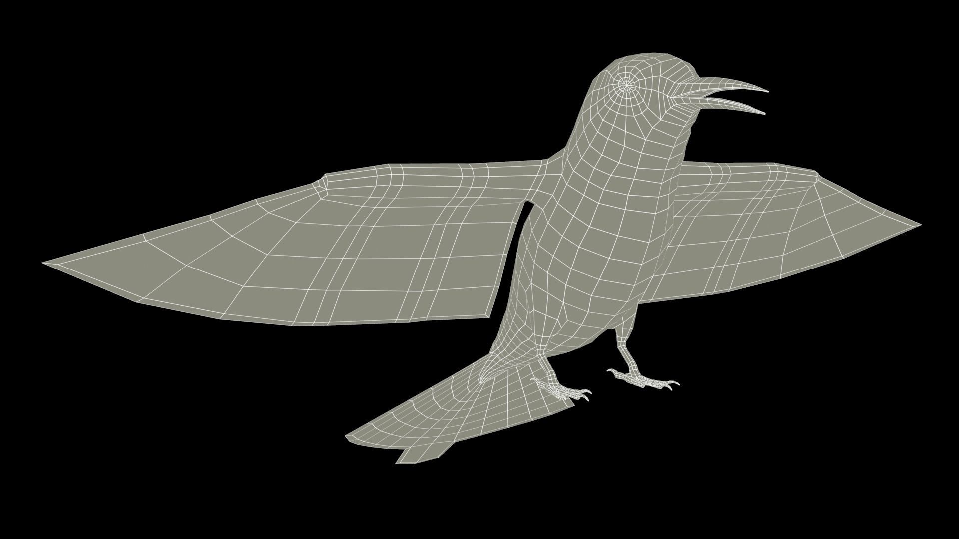 Bee-eater animated Low-poly 3D model_4