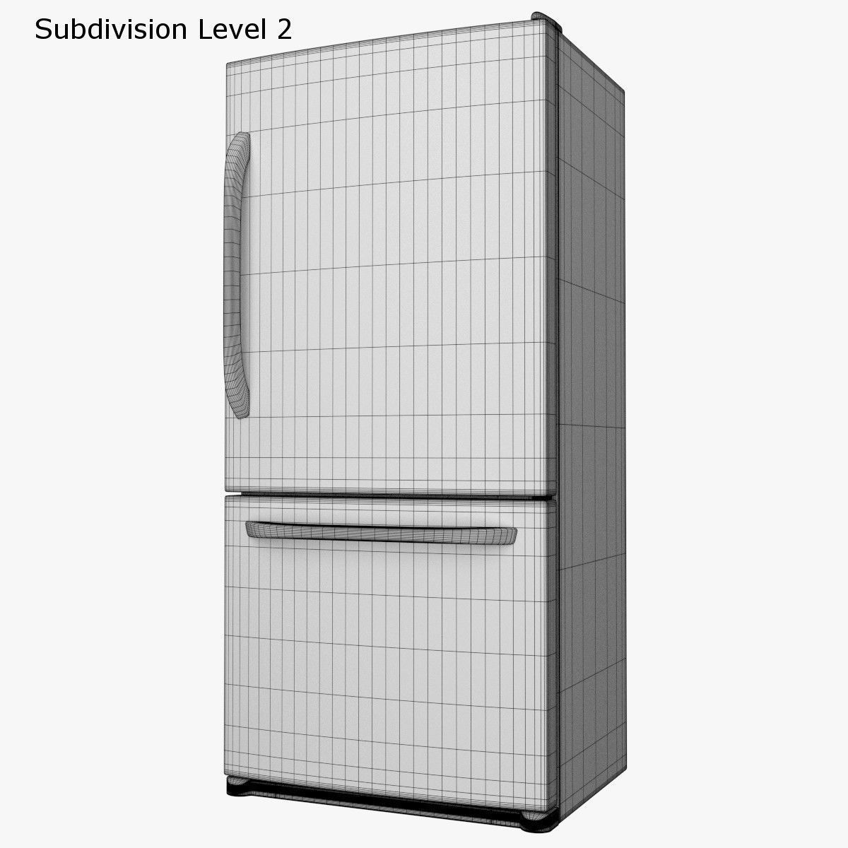 Refrigerator 2 freezer 3D model_10