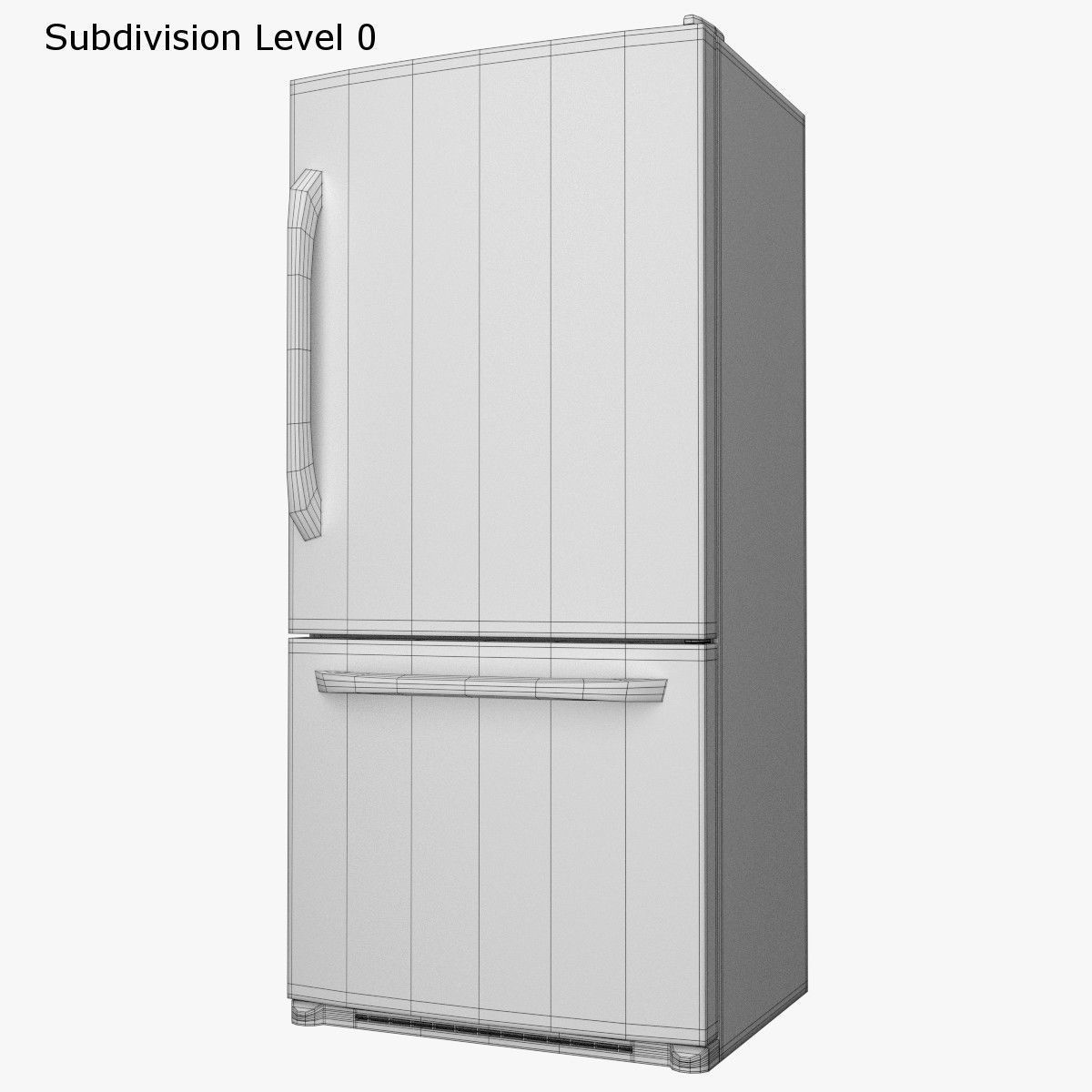 Refrigerator 2 freezer 3D model_8