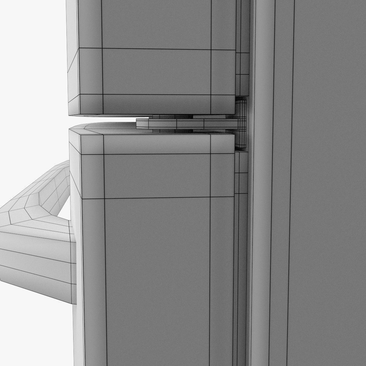 Refrigerator 2 freezer 3D model_12